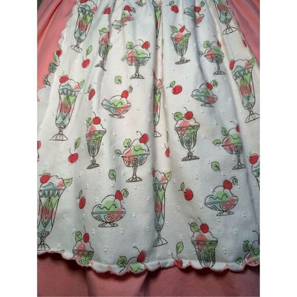 Janie And Jack Pink Sundae Ice Cream Social Apron Dress Size 4T - Picture 7 of 10